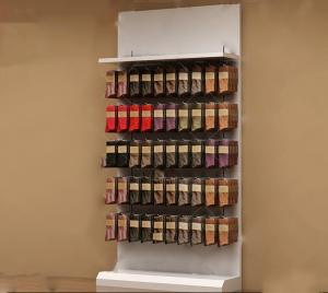 China Flexible Design Sports Display Rack Single Side Wall Display Rack For Stockings on sale