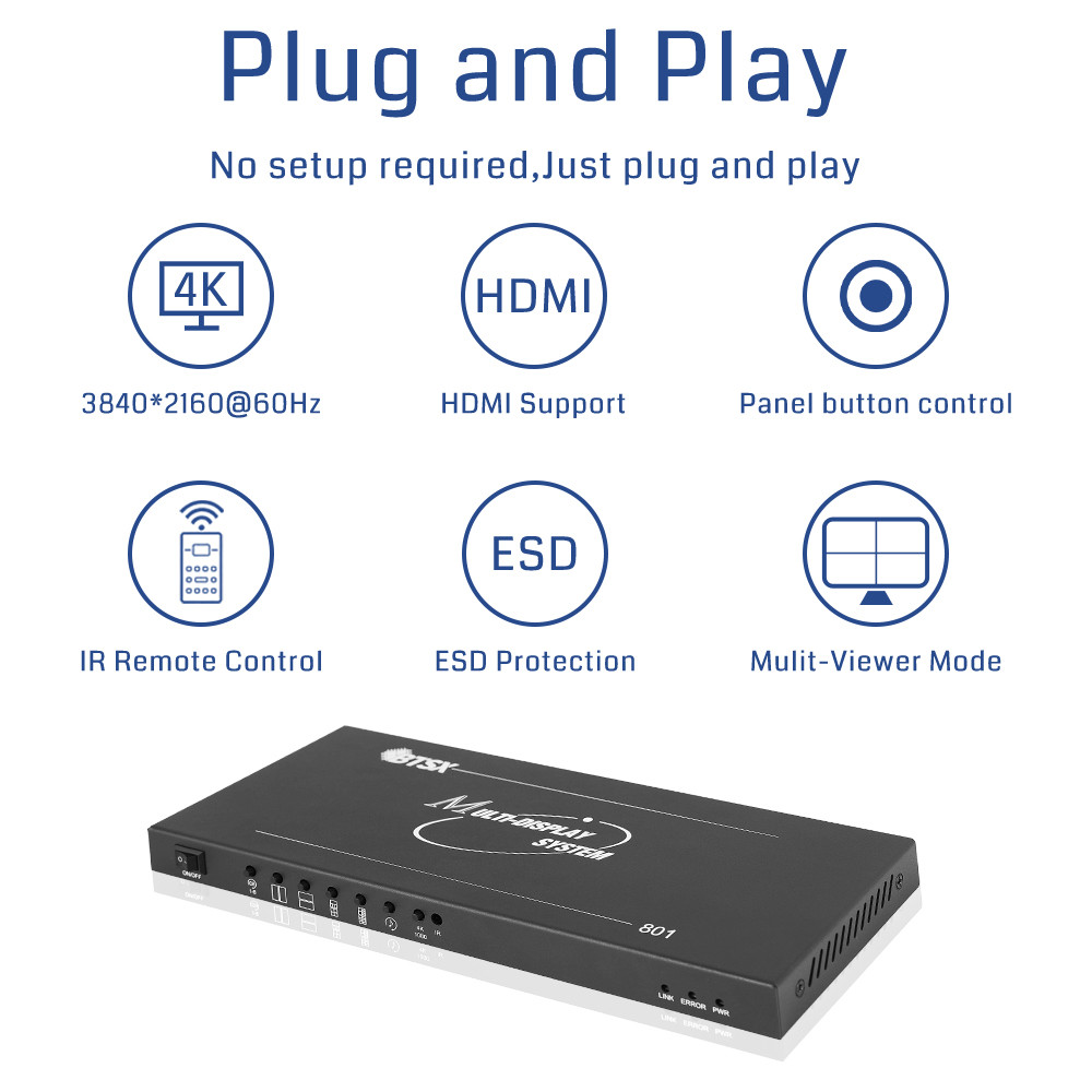 Professional 4K60 Multi-Viewer | 8-Window Split & Seamless Switching
