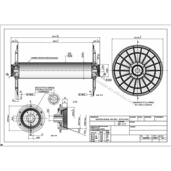 High Density Warp Beam In Loom Benninger Warping Machine Spare Parts