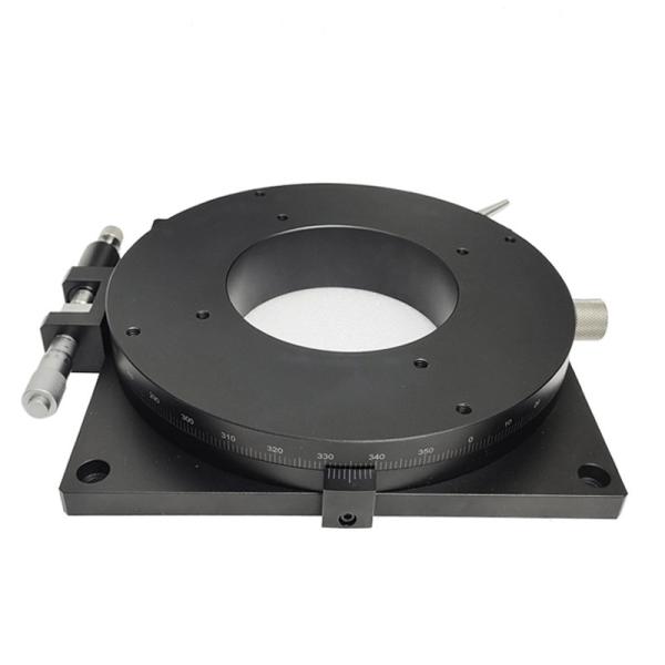 Quality Hollow Manual Rotation Stage Fine Tuning Rotary Slide Stage 360 Degree for sale