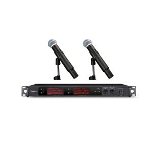 OEM 0DM Dual Channel Wireless Mic system Built In Spectrum Analyzer