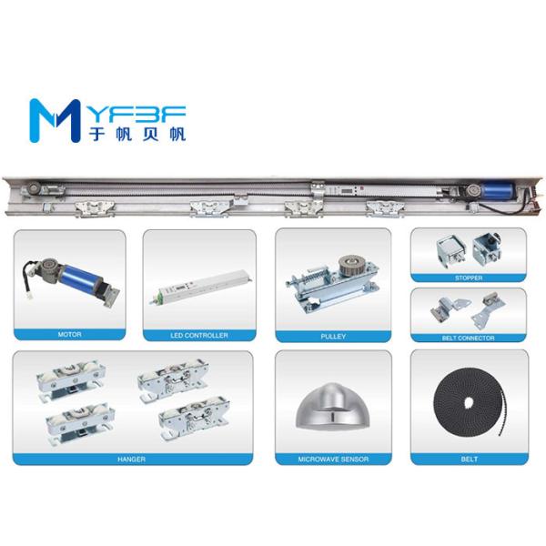 Aluminum Alloy Automatic Sliding Door Operator With Brushless Motor Low Noise