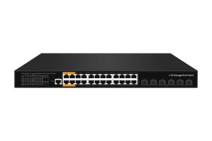 China Factory OEM/ODM L3 Managed Ethernet POE Switch With 24*10/100/2500mbps+6* 10Gb SFP+ on sale