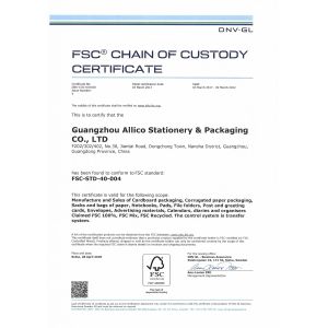 ALLICO INTERNATIONAL LIMITED Certifications