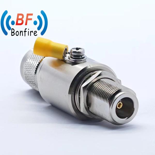N Female DC-6000MHz Coax Cable Connector Surge Arrester N Jack to N Jack Bulkhead Lightning Surge Protector Jky Lightning Arrestor