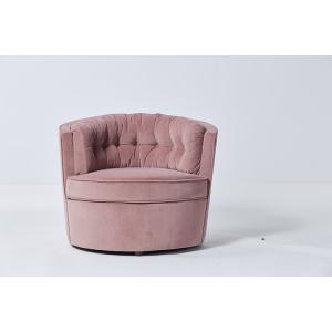 China Luxury Comfortable Living Room Furniture Couches Pink Velvet Fabric With Solid Wood on sale
