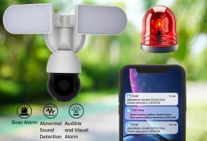 Wholesale PTZ Solar Floodlight Security Camera With PIR Motion Detection 3MP from china suppliers