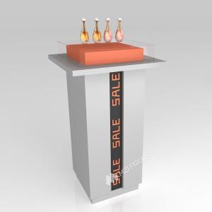 China GDR05-JC04 Retail Display Rack with Laminated Board and Orange Acrylic Assembled Box for Luxury Retail on sale