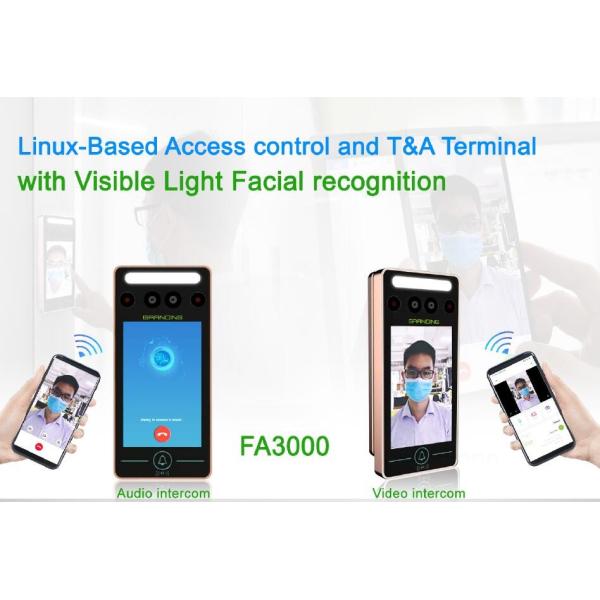 Intercom Staff Biometric Face Attendance Machine 4 Inch Touch Screen USB Host