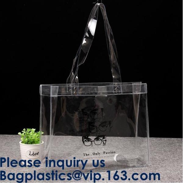 100% Manufacturer Eco-Friendly,Reusabl Promptly Delivery Reasonable Price,Custom printing Large Capacity Women Clear PVC