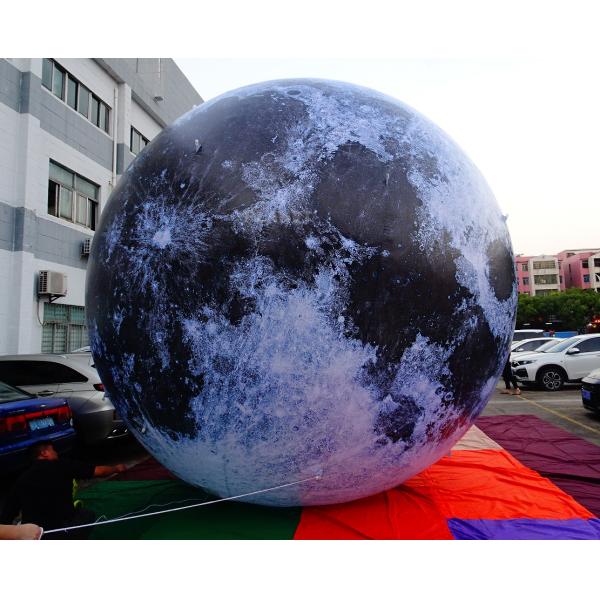 Giant Advertising Inflatable Moon Model With Led Light / Large Inflatable Moon Balloon For Decoration