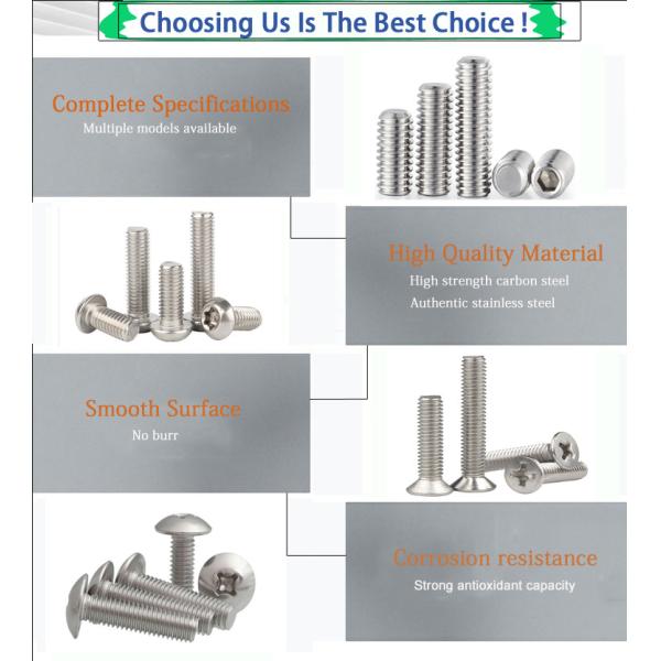 Passivated GB Cross Recessed Mushroom Head Machine Screw Stainless Steel 304 M3 M4 M5 M6 M8