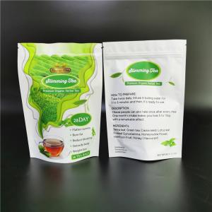 China Digital Printing Stand Up  Pouches Empty Tea Packaging Bag Green Diet Tea Mylar Bags on sale