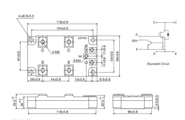 Quality MG800J1US52A HIGH POWER SWITCHING APPLICATIONS MOTOR CONTROL APPLICATIONS  FUJITSU IGBT Power Module for sale