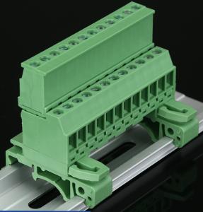 Wholesale RD 2EDGUVK 5.08MM 2P-24P 300V 15A green color brass terminal block use in DIN rail from china suppliers