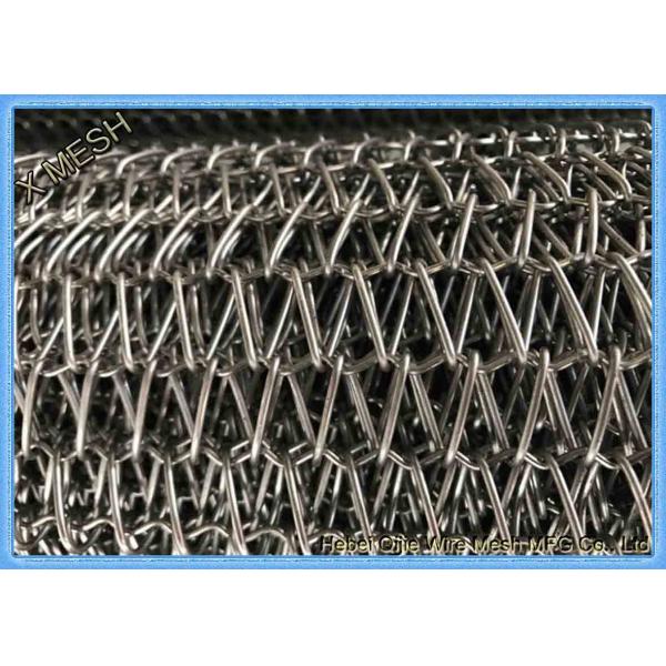 Customized 304 Stainless Steel Wire Mesh Conveyor / Spiral Woven Wire Mesh Belt