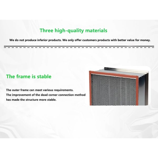 304 Stainless Steel HEPA Filter H13 H14 Cleanrooms Filter Custom