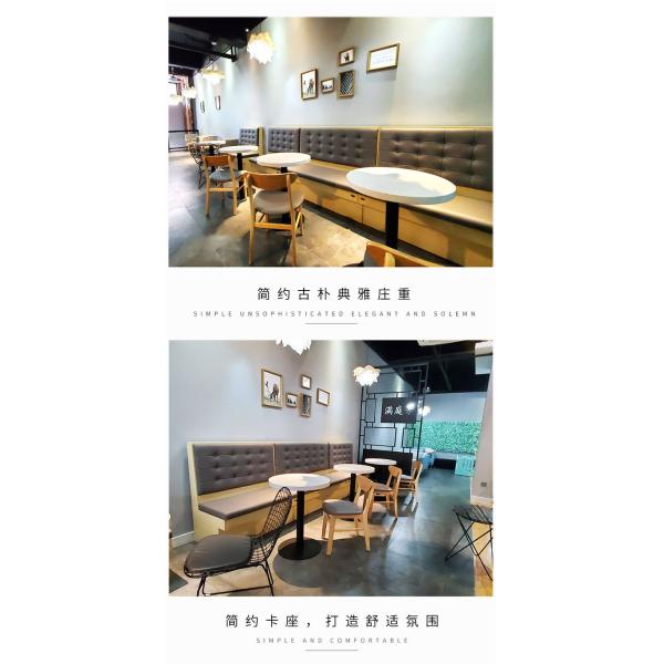 120*60*1050 Mm Custom Made Furniture single booth seating leather wood card seat sofa