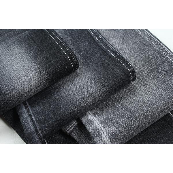 190 Cm Ring Slub Sulfur Black Stretch Denim Fabric For Men Jeans