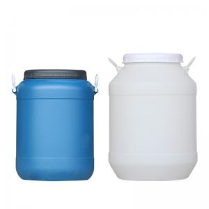 China Translucent Food Grade Plastic Barrel Drum 50L Removable Round on sale