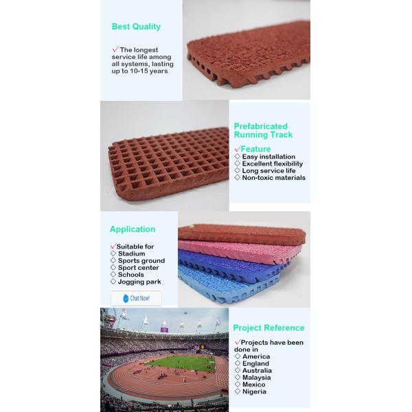 Prefabricated rubber running track EPDM running track all weather running track
