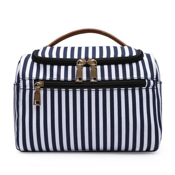 Stylish Cool Cosmetic Toiletry Bag Outdoor Multifunctional Large Capacity Striped