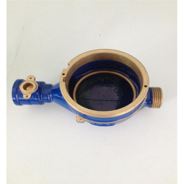 DN15-DN50 Brass Water Meter Body , Valve Controlled Brass Water Flow Meter Body
