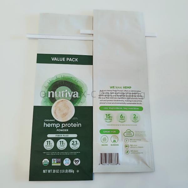 Tin Tie Plastic Eight Side Seal Pouches Customized Food Packaging Pouch With Zipper