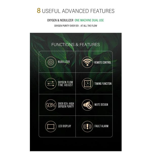 Home Use 5L Oxygen Concentrator High Purity ONE Liter Oxygen Generator Low Noise