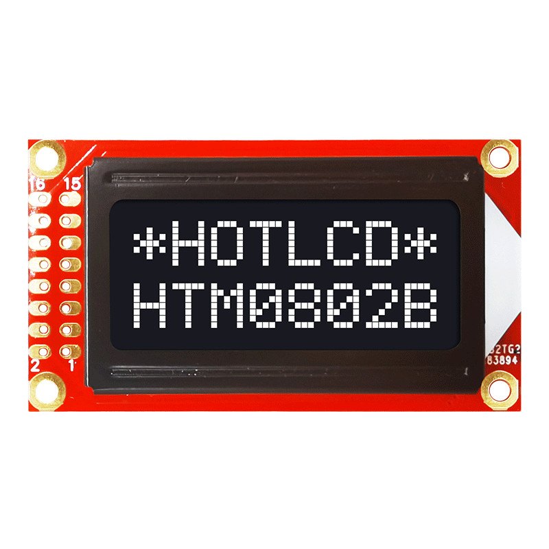 Custom STN 8X2 Character LCD Display Yellow Green 16PIN Standard COB