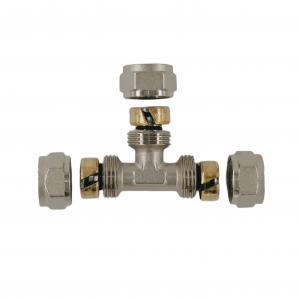 Wholesale 232 psi brass compression tee Fitting ISO 9001 Thread ISO228 from china suppliers