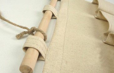 Canvas Fabric Hanging Travel Organizer Bag Two Layer Customized Size