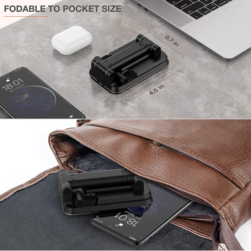 2 in 1 Wireless Charger Stand Angle Height Adjustable Dual 10W