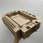 Custom Moulded Biodegradable Pulp Paper Packaging Insert Tray