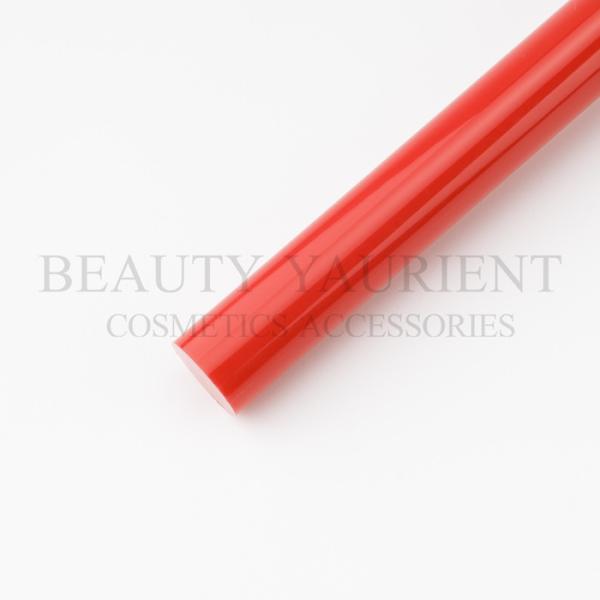 Privated Logo PBT Synthetic Single Makeup Brush Shiny Red Ferrule
