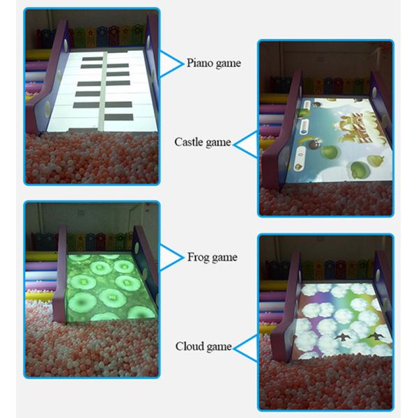 Slide 3d Interactive Floor Games , Kids Interactive Floor Projection System