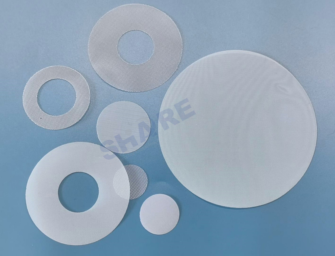 Single Or Multiple Layer Punched Polyethylene Mesh Filter Stampings Part Discs Irregular Shapes