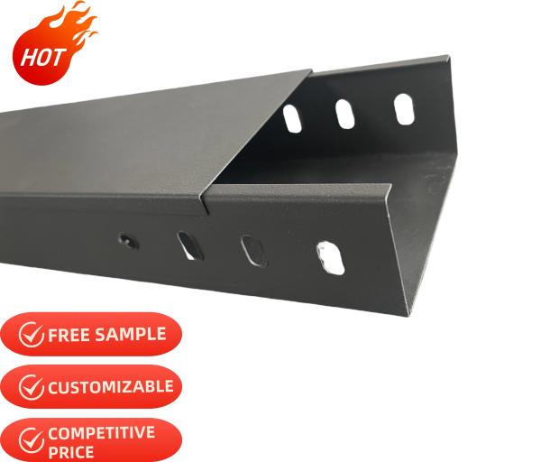 Quality Powder Coated Ladder Tray Cable Trunking Slotted Steel Gi For Cable Management System for sale