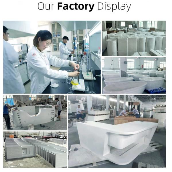 Solid Surface Round Airport Reception Desk Counter