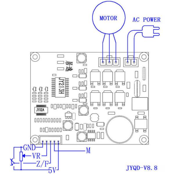 JYQD-V8.8 high voltage 110VAC/22VAC input BLDC Motor Driver