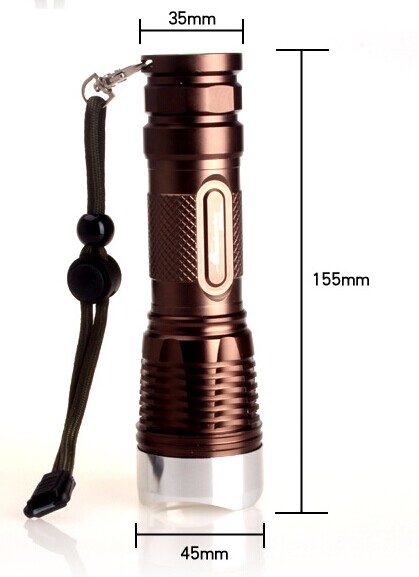 Mini CREE LED Flashlight Torch Waterproof 1100 Lumen Aluminum Alloy Housing