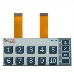 China Emboss Buttons Waterproof Flexible Membrane Switches with LED on sale