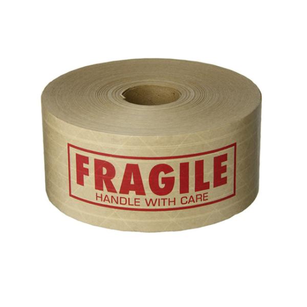Water Activated Reinforced Kraft Paper Tape, Environmentally Friendly Printing Logo 70mm X 50yards