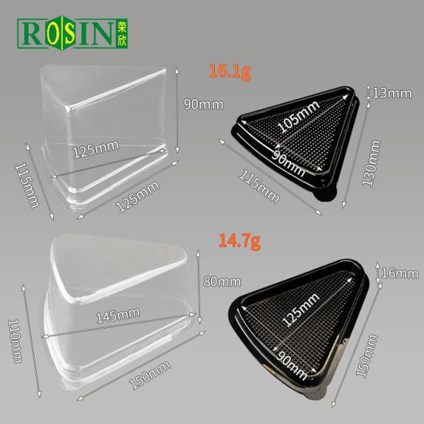 Triangle Transparent Plastic Bakery Packaging Disposable Cheesecake Slice Containers