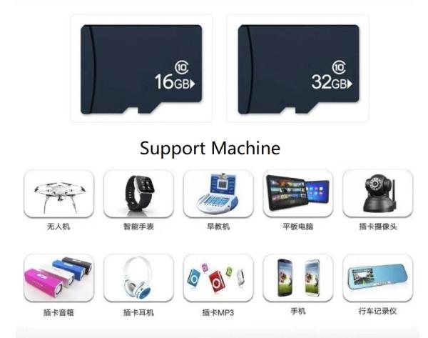 Customized Fast Memory SD Card with High Read Speed 3.0 50mbs and Flash Test H2