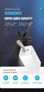 China Power Bank 50000mah Large Capacity Big Power Bank Mobile Charger Power Bank Led Display with Rope Handle on sale