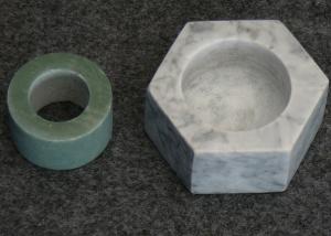 Wholesale Hexagon Shape Stone Candle Holders , Marble T Light Candle Holders 6x7.2x3.5cm from china suppliers