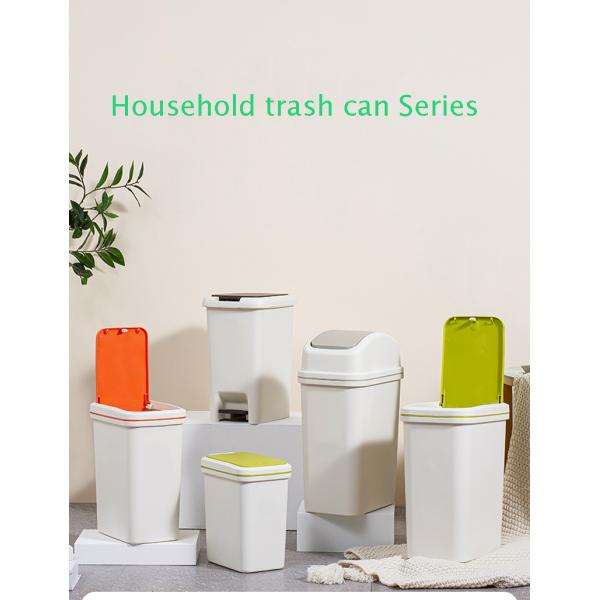 Popular 10L Swing Lid Press Pedal Plastic Trash Can Household Use Eco-Friendly PP Material Customizable Kitchen Home Recyclabl