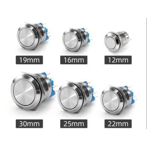 China bonens 19mm Stainless Steel Momentary Self-reset 1NO Waterproof Metal Push Button Switch Power LED Light 36V 2A on sale