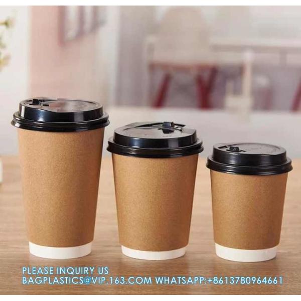 Single Wall Paper Cup Double Wall Paper Cup Ripple Wall Paper Cup Kraft Paper Hot Coffee Cups- Unbleached